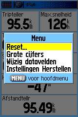 tripcomputer menu